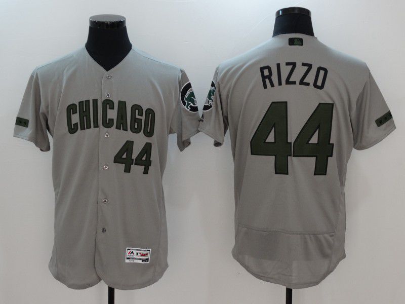 2017 MLB Chicago Cubs #44 Rizzo Grey Elite Commemorative Edition Jerseys->women mlb jersey->Women Jersey